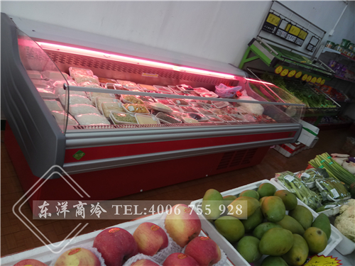 東莞小魚(yú)生鮮超市鮮肉保鮮柜工程案例,熟食展示柜圖片大全,二手熟食展示柜,賣熟食的展示柜,熟食柜圖片,