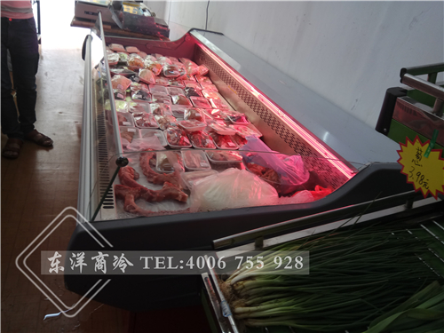 東莞小魚(yú)生鮮超市鮮肉保鮮柜工程案例,熟食展示柜圖片大全,二手熟食展示柜,賣熟食的展示柜,熟食柜圖片,